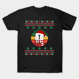 Penguin Faux Ugly Christmas Sweater Funny Holiday Design T-Shirt